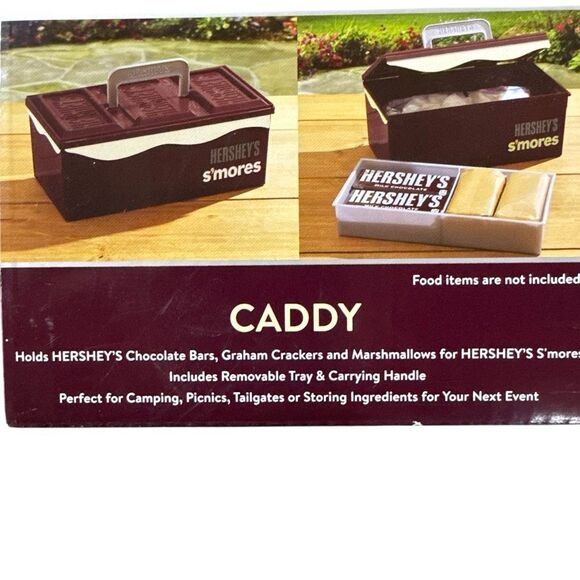 NWOT Hershey's S'mores on the Go Camping Picnic Caddy Portable Storage Container - Picture 3 of 11